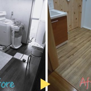 床はお手入れしやすい木目調のフロアクッションに